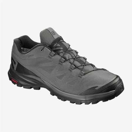 Salomon OUTpath GTX Mens Hiking Shoes Dark Grey UK GANT